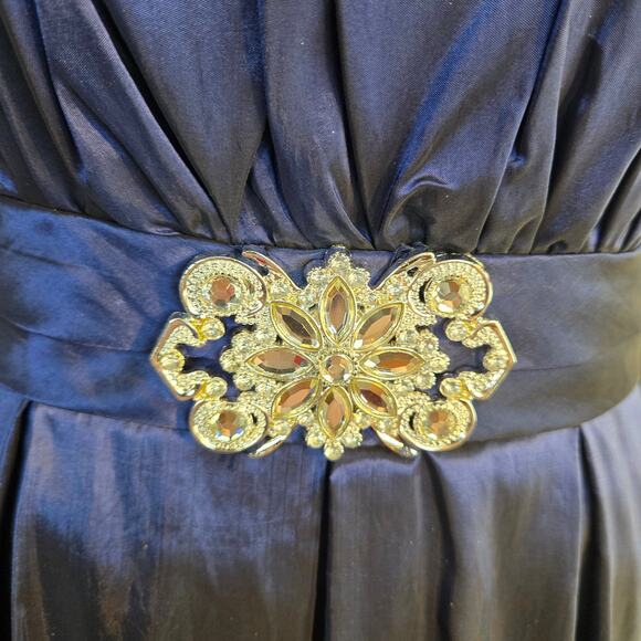 NWT Women's Fiesta Semi Formal Dress Blue Large Fits Like Medium Party Junior - Picture 4 of 8